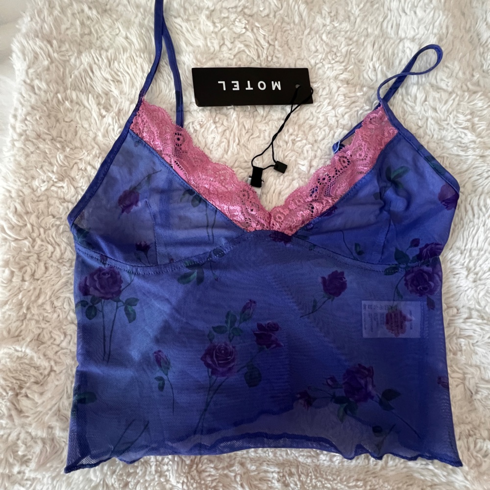 BWT Motel Rocks Mesh Lace Top